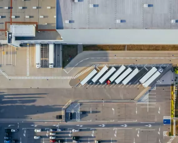 lorries parked